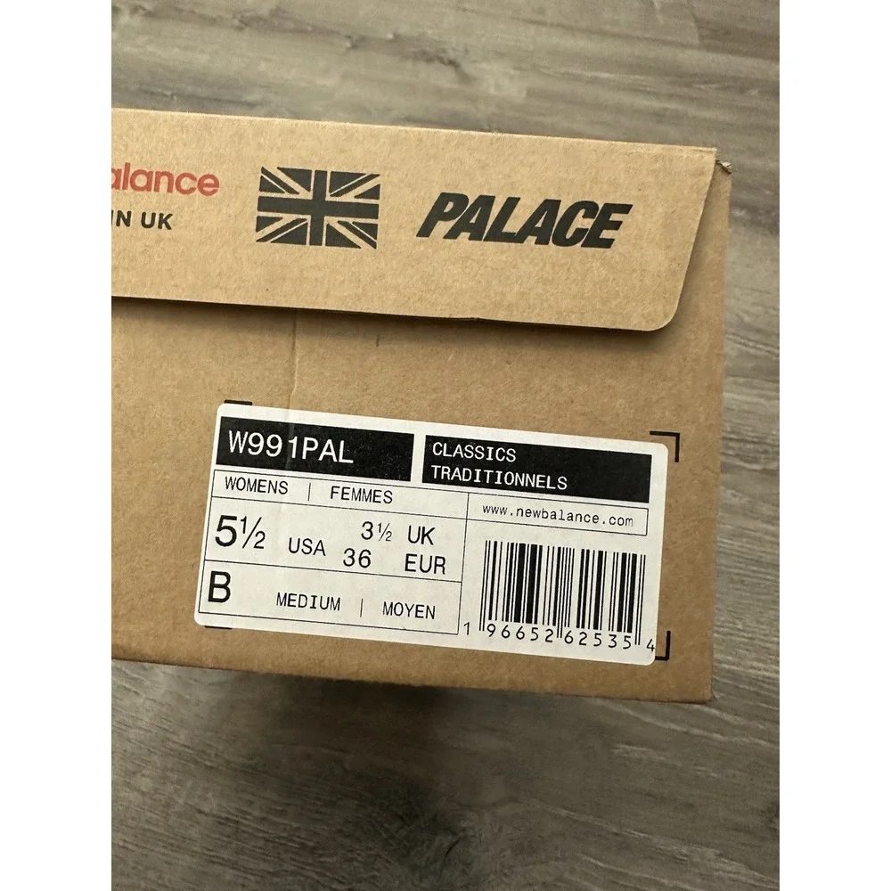 Size 5.5 - New Balance Palace x 991 Made in England Taos Taupe Grape W